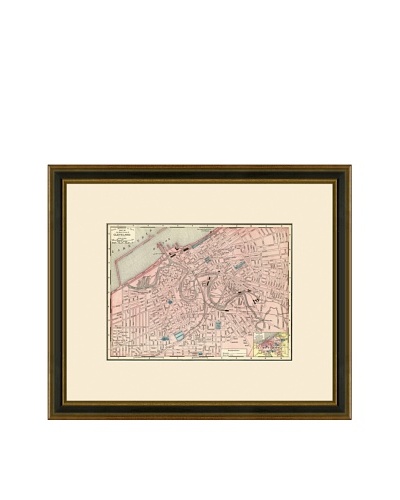 Antique Lithographic Map of Cleveland, 1886-1899