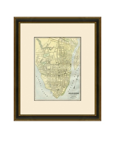 Antique Lithographic Map of Charleston, 1883-1903