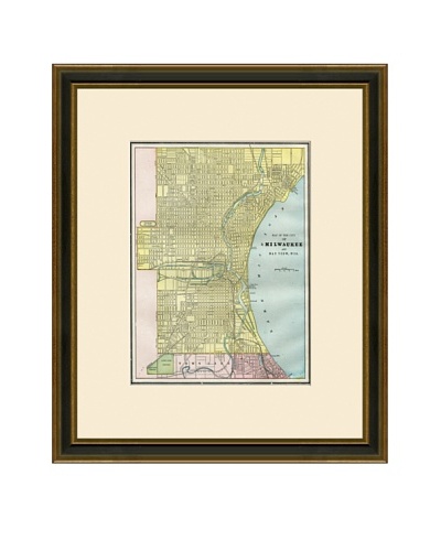 Antique Lithographic Map of Milwaukee, 1883-1903