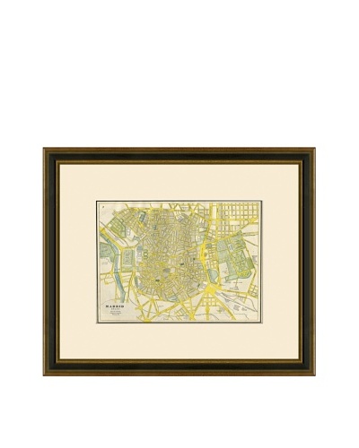 Antique Lithographic Map of Madrid, 1883-1903