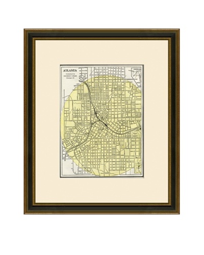 Antique Lithographic Map of Atlanta, 1883-1903