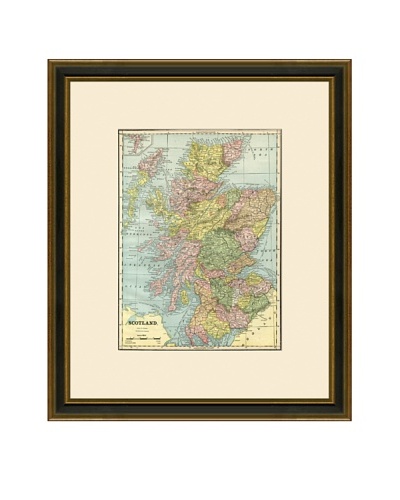 Antique Lithographic Map of Scotland, 1883-1903