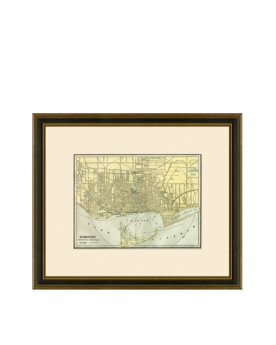 Antique Lithographic Map of Toronto, 1883-1903