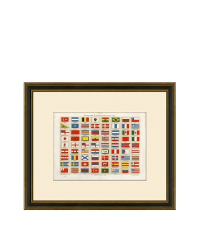 Antique Lithographic International Flags, 1894-1904
