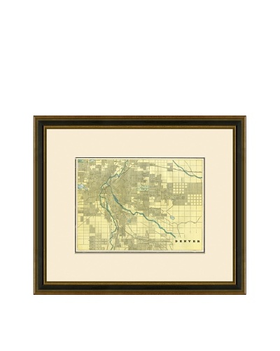 Antique Lithographic Map of Denver, 1883-1903