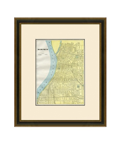 Antique Lithographic Map of Memphis, 1883-1903