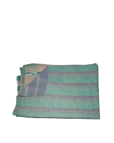 Large Vintage Hema Kantha Throw, Multi, 60 x 90