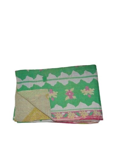 Large Vintage Chanda Kantha Throw, Multi, 60″ x 90″