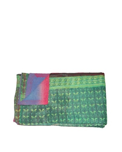 Large Vintage Chanda Kantha Throw, Multi, 60″ x 90″