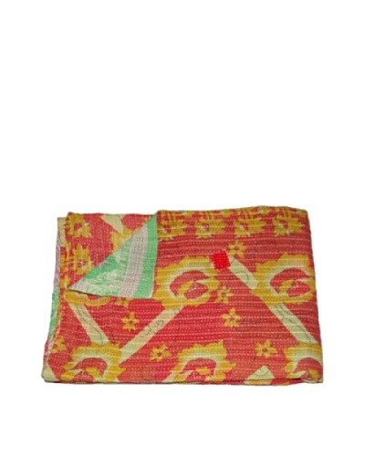 Large Vintage Hema Kantha Throw, Multi, 60″ x 90″