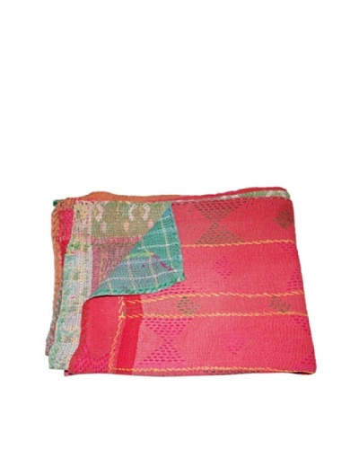 Large Vintage Hema Kantha Throw, Multi, 60 x 90