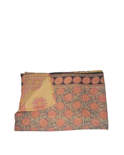 Large Vintage Hema Kantha Throw, Multi, 60 x 90