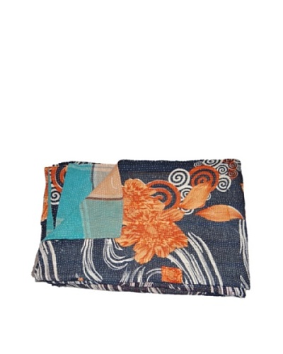 Large Vintage Chanda Kantha Throw, Multi, 60″ x 90″