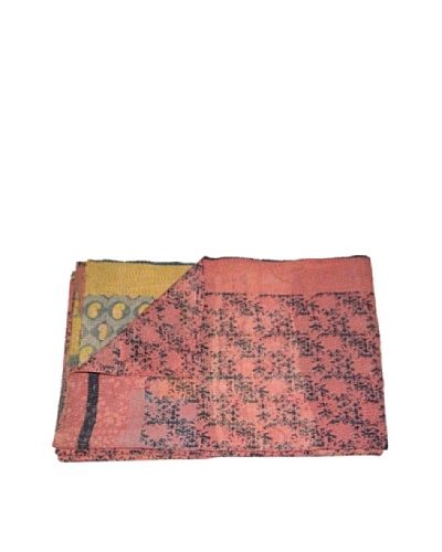 Large Vintage Parul Kantha Throw, Multi, 60 x 90