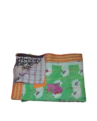 Large Vintage Preeti Kantha Throw, Multi, 60″ x 90″