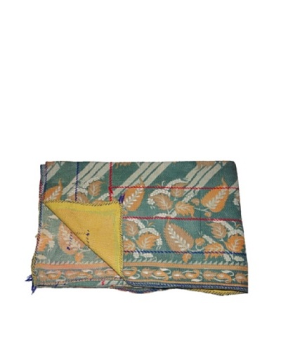 Large Vintage Preeti Kantha Throw, Multi, 60″ x 90″