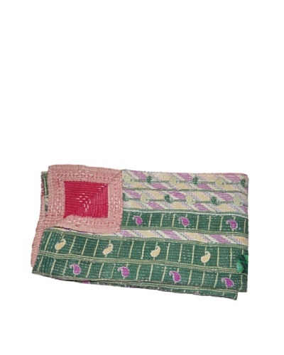 Large Vintage Parul Kantha Throw, Multi, 60 x 90