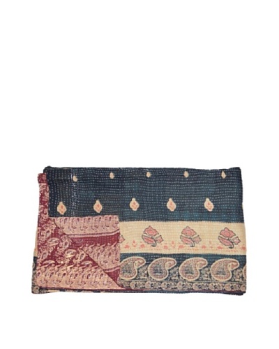 Large Vintage Chanda Kantha Throw, Multi, 60″ x 90″