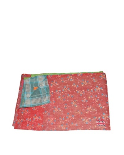 Large Vintage Kanti Kantha Throw, Multi, 60 x 90