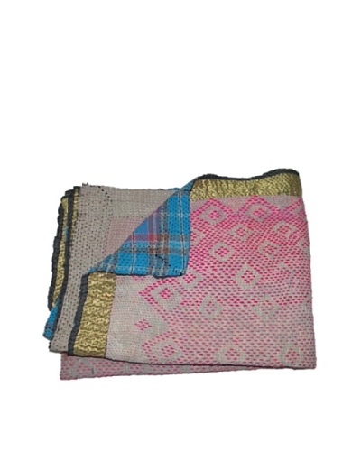 Large Vintage Chanda Kantha Throw, Multi, 60″ x 90″