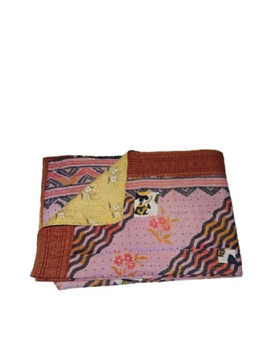 Large Vintage Preeti Kantha Throw, Multi, 60 x 90