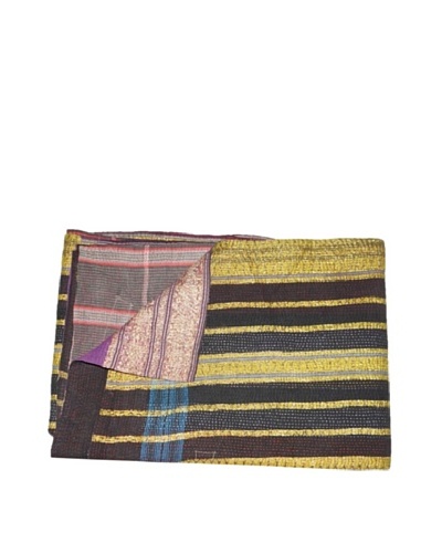 Large Vintage Preeti Kantha Throw, Multi, 60″ x 90″