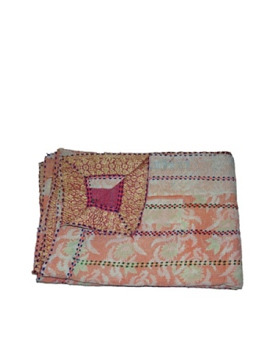 Large Vintage Preeti Kantha Throw, Multi, 60 x 90