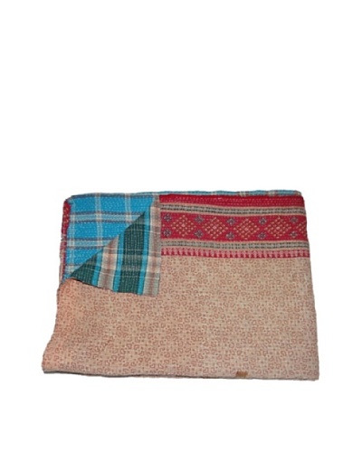 Large Vintage Parul Kantha Throw, Multi, 60″ x 90″