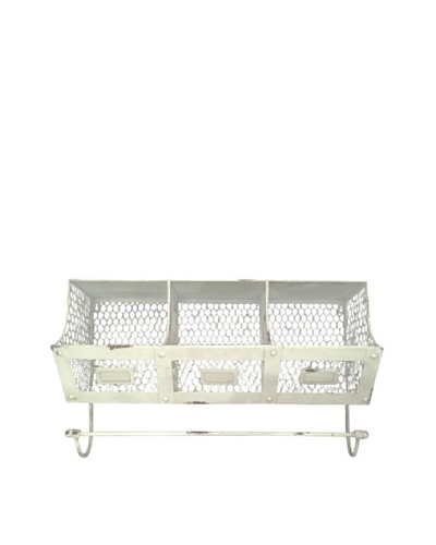 VIP International White Metal Bin Shelf