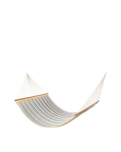 Vivere Sunbrella Quilted Double Hammock, Carnegie Celeste