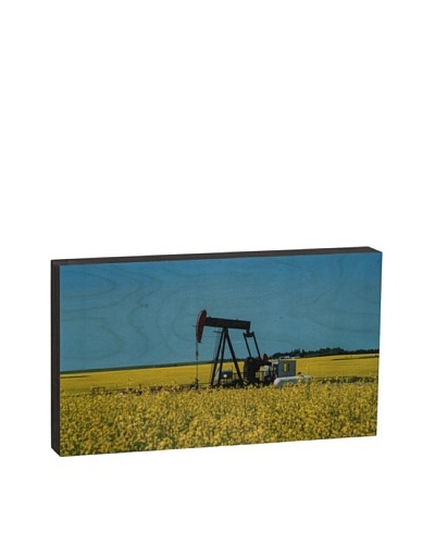 Walnut Hollow “Oil Pump in Field” Wooden Shadowbox Plaque