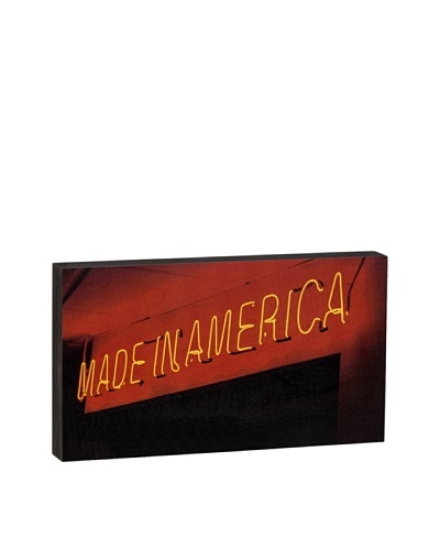 Walnut Hollow “Made in America Neon Sign” Wooden Shadowbox Plaque