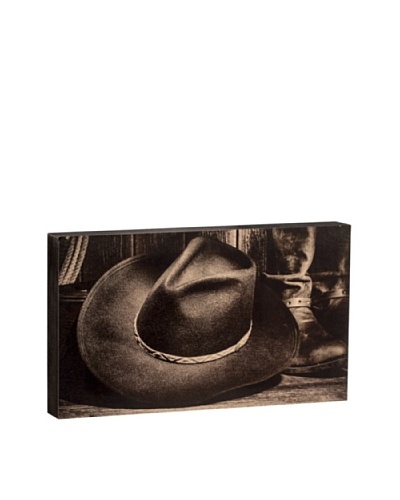 Walnut Hollow Cowboy Hat Wooden Shadowbox Plaque