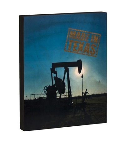 Walnut Hollow Pump Jack/Made in Texas Wooden Shadowbox Plaque