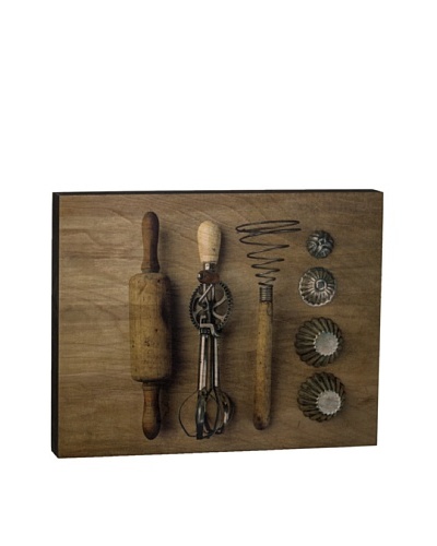 Walnut Hollow “Vintage Kitchen Utensils” Wooden Shadowbox Plaque