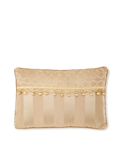 Waterford Linens Anya Decorative Pillow, Gold, 12″ x 18″