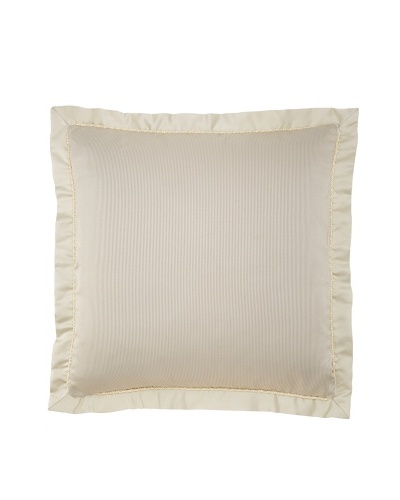 Waterford Linens Kerrigan Euro Sham, Cream/Taupe, 26″ x 26″