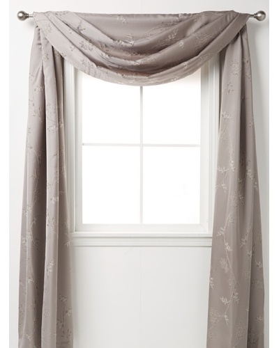 Waterford Linens Silvie Scarf Valance, Grey, 208″ x 50″