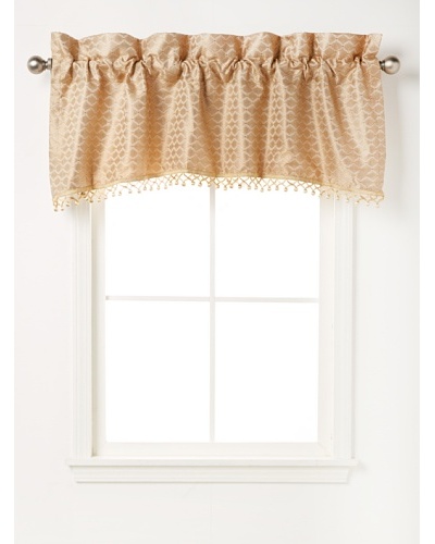 Waterford Linens Anya Tailored Valance, Gold, 55 x 18