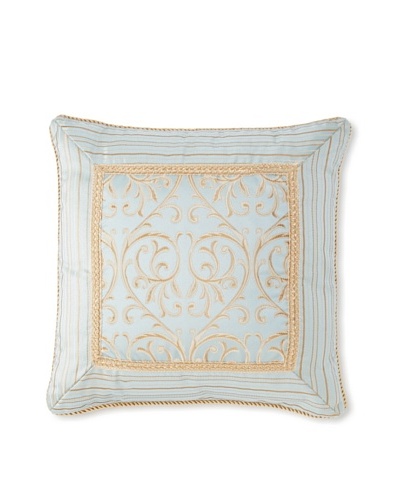 Waterford Linens Elenora Decorative Pillow, Blue, 18″ x 18″