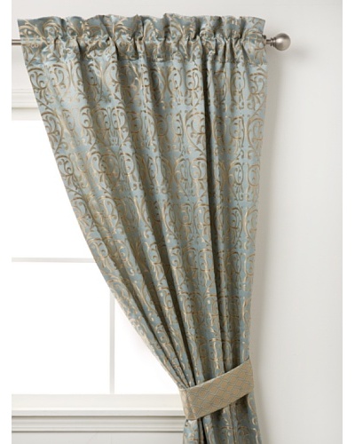 Waterford Linens Elenora Curtain Panel, Blue, 50 x 84