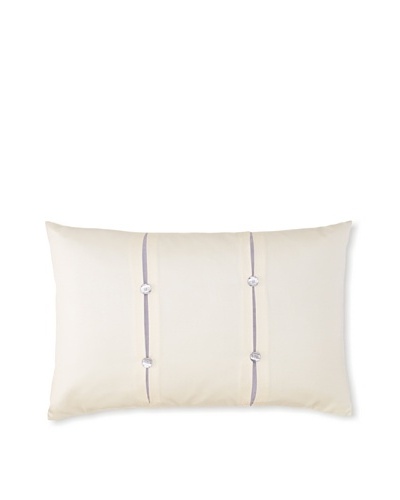 Waterford Linens Cassidy Decorative Pillow, Ecru/Grey, 12″ x 18″