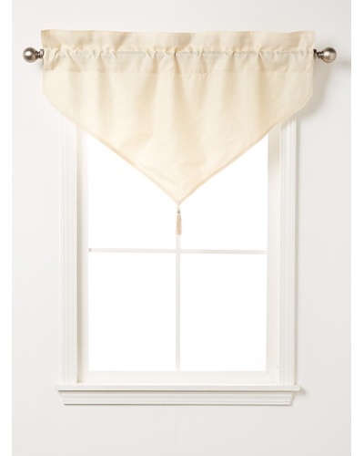 Waterford Linens Kerrigan Ascot Valance, Cream/Taupe, 40″ x 25″