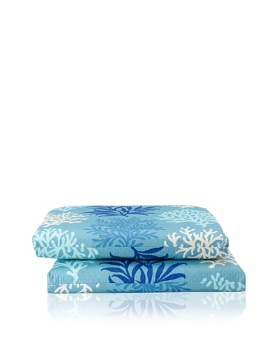 Waverly Set of 2 Sun-n-Shade Marine Life Squared Seat Cushions [Pool]