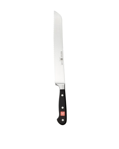 Wusthof 9-in. Classic Double Scallop Bread Knife, Black