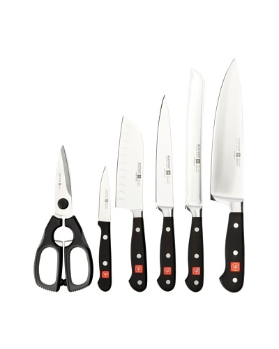 Wusthof 7-Piece Gourmet Jumbo Studio Knife Set, Bamboo