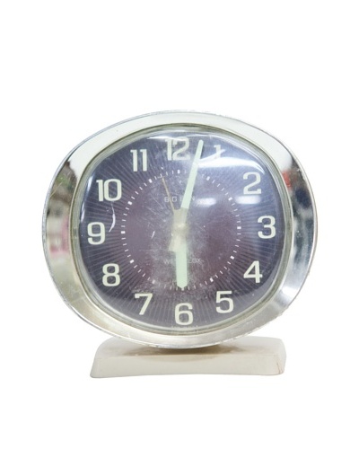 Westclox Vintage Alarm Clock, Beige/Silver