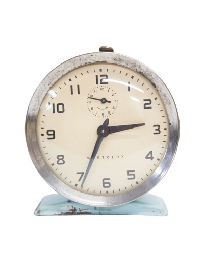 Westclox Vintage Alarm Clock, Aqua