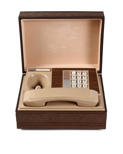 Western Electric Vintage Telephone, Wood/Cream