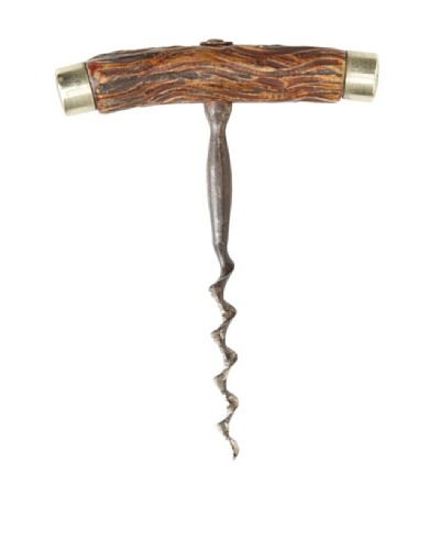 English Henshall Type Corkscrew with Stag Horn Handle, 1902